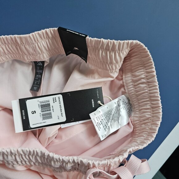 adidas Dance Woven Pants Women's Training ribbon bow tie sandy Pink Asia Fit - Picture 11 of 14